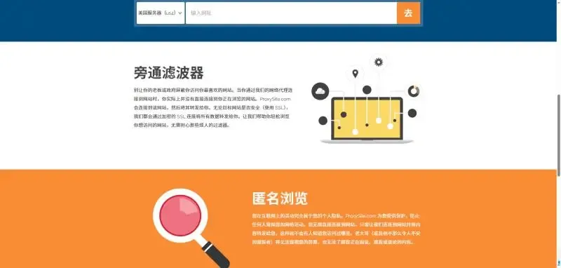 打开 ProxySite 网站