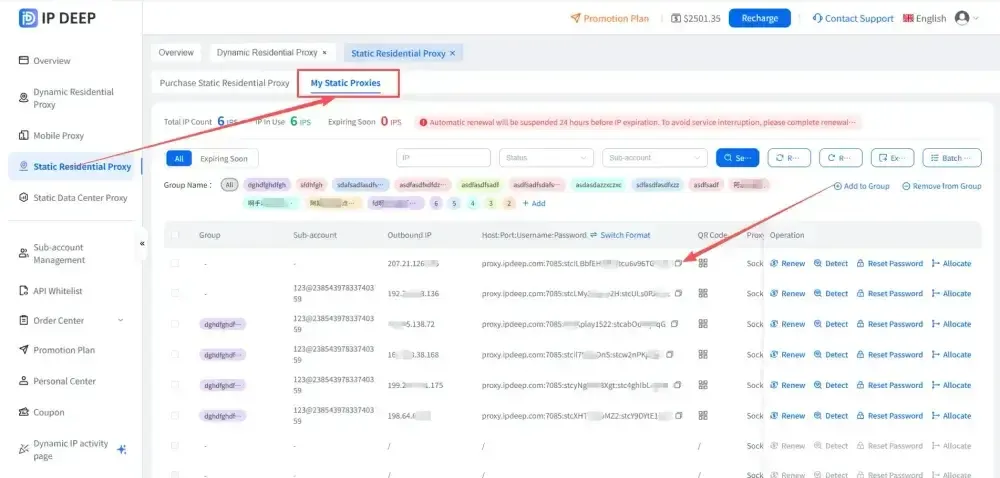 Purchased Static Residential Proxy