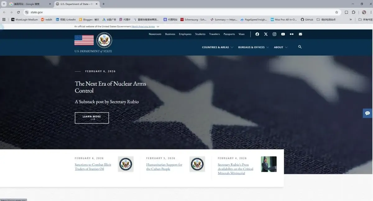 Save and refresh browser to access US websites
