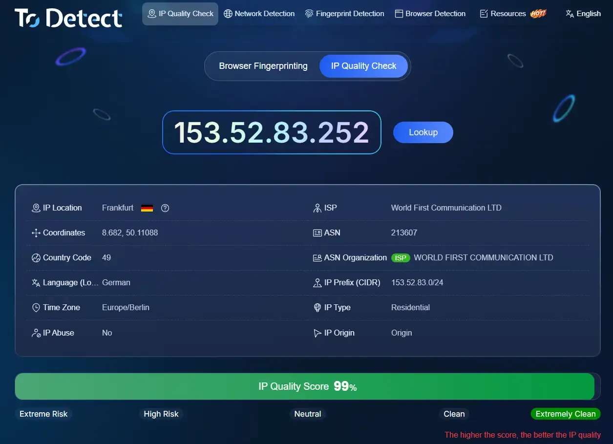 check that your IP is clean