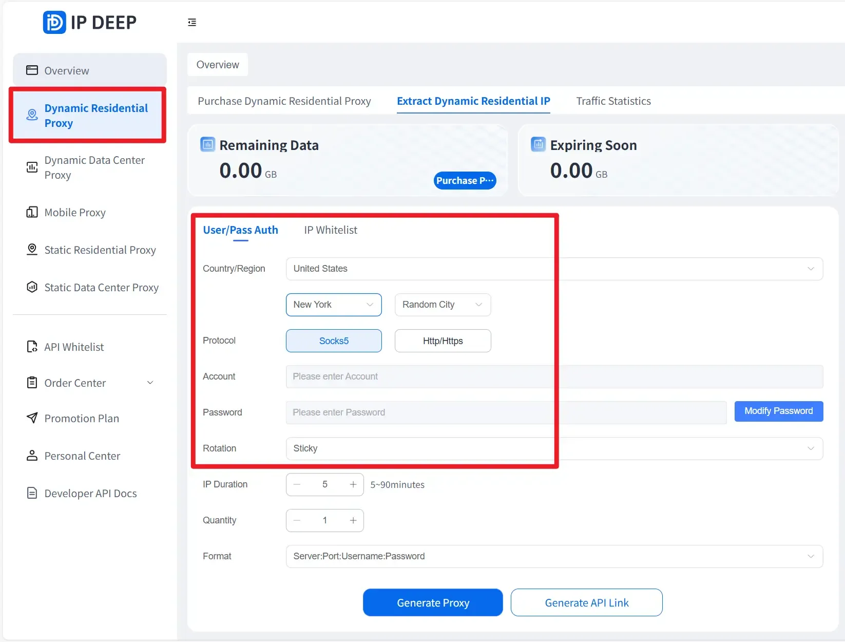 IPDEEP Global IP Proxy Supports Setting Dynamic Residential Proxy Addresses and More!