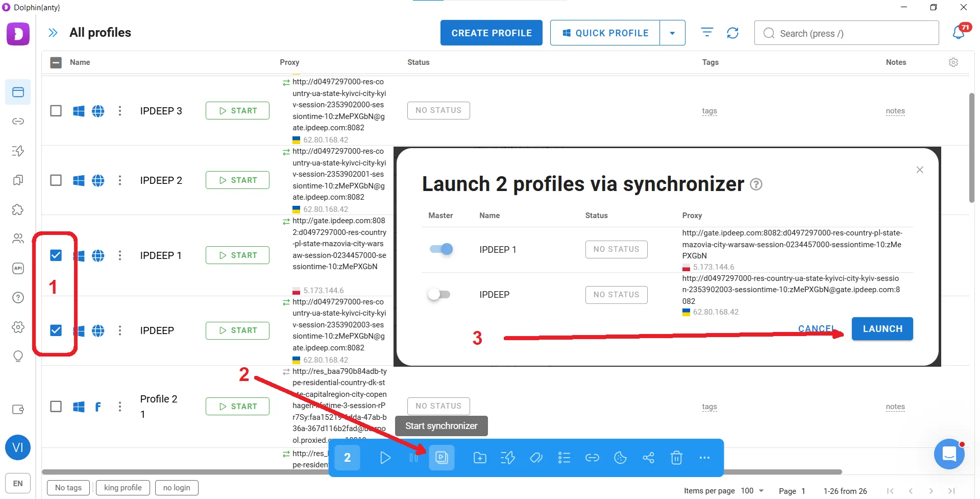 Start synchronizer