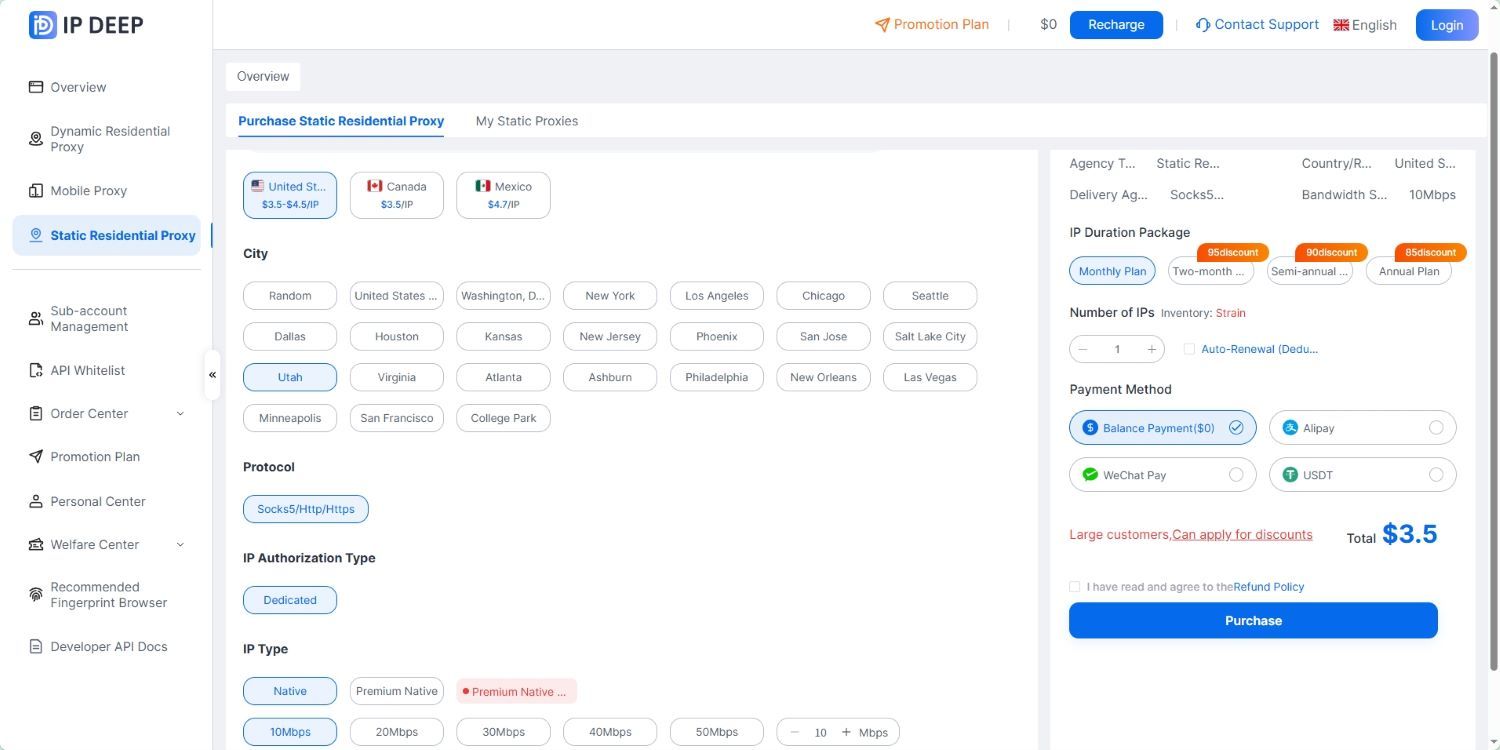 buy static residential proxy