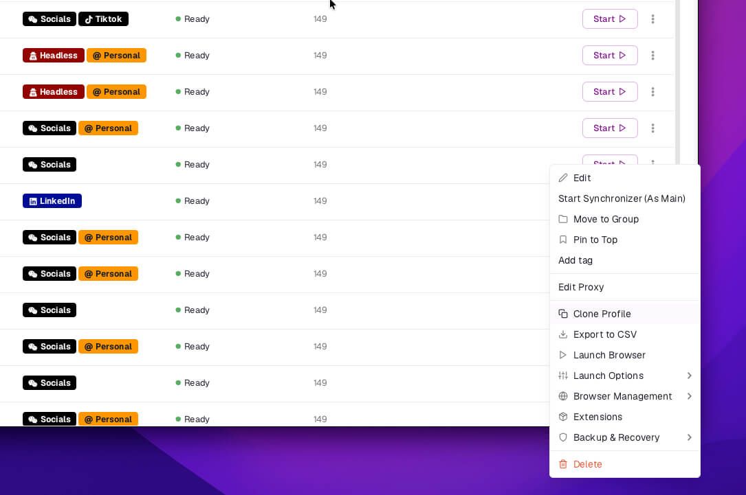 Profile Management Improvements